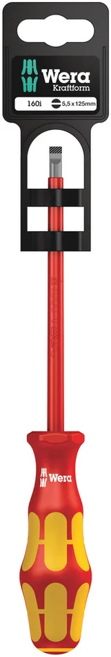 160 i SB VDE-isolierter Schlitz-Schraubendreher, 1 x 5,5 x 125 mm