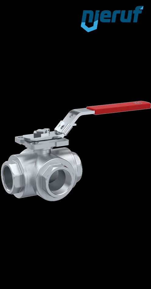 3 Wege Kugelhahn DN8 – 1/4″ Zoll GK09 T-Bohrung