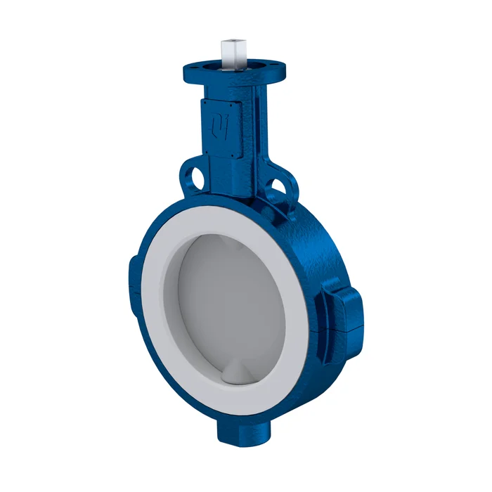 Absperrklappe PTFE AK09 DN200 PN10-PN16 Silikon Einlage