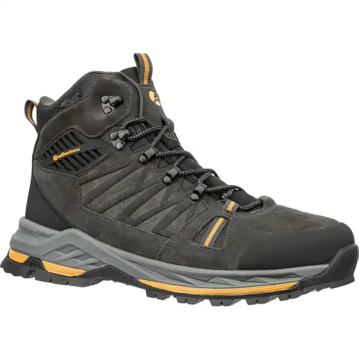 albatros TERANO GREY CTX MID hoher Trekkingschuh Velourleder grau 44