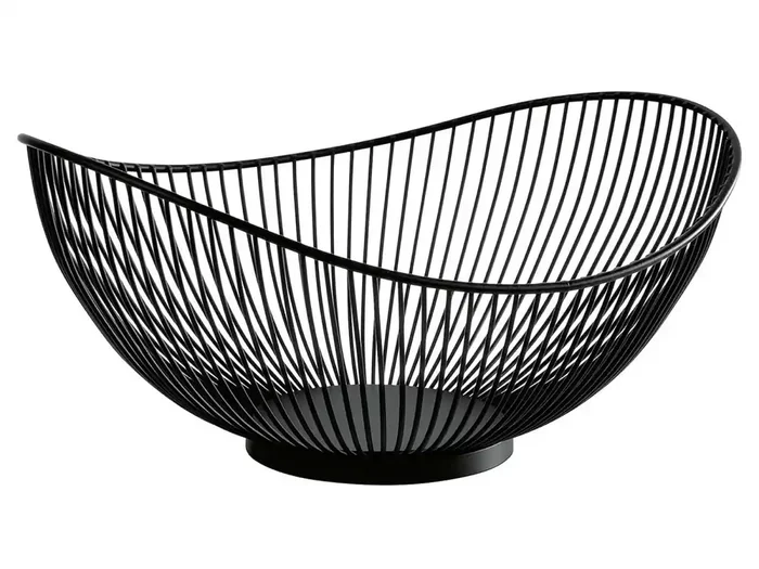 APS Obst-/Brotkorb Svart Metall 29,5×25,5×13,5cm
