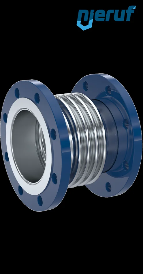Axialkompensator DN250 Edelstahl-Balg und Stahl-Bördelflansch
