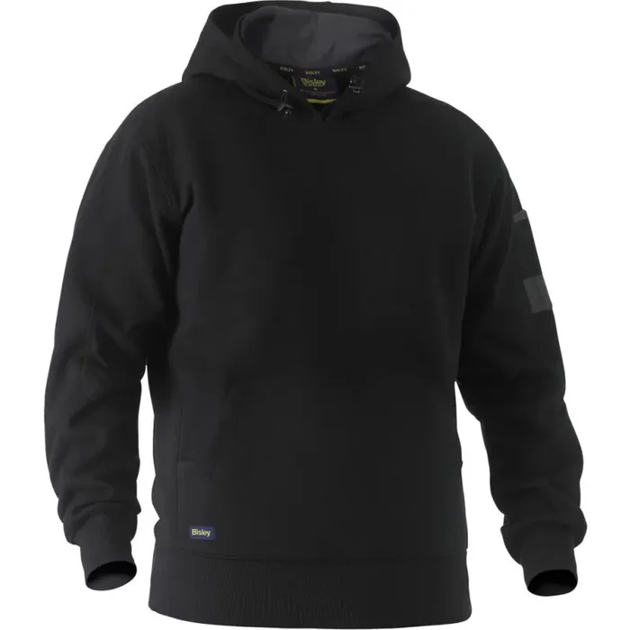 Bisley Kapuzenpullover WORK FLEECE HOODIE mit Kängeruhtasche schwarz L