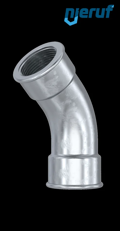 Bogen Nr. 41, Temperguss verzinkt 3/8″ Zoll