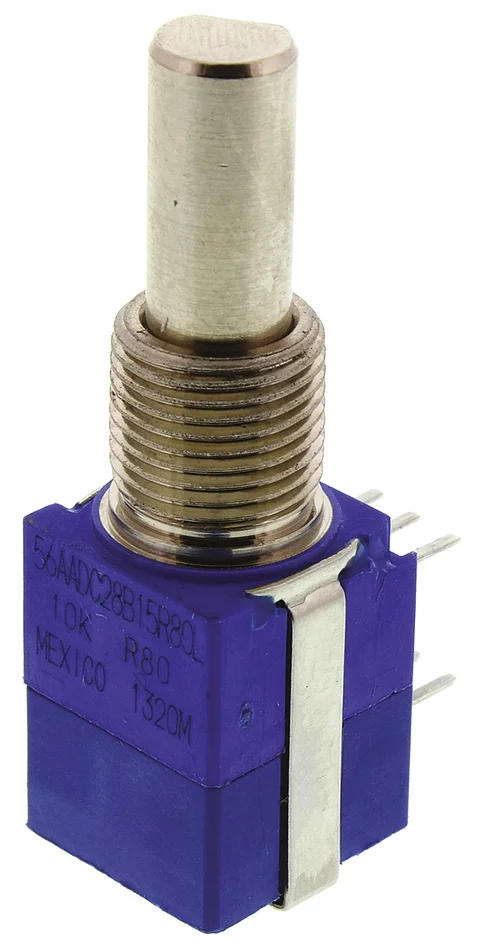 Bourns 56 THT, Tafelmontage Dreh Potentiometer 10kΩ ±20% / 0.5W , Schaft-Ø 6,35 mm