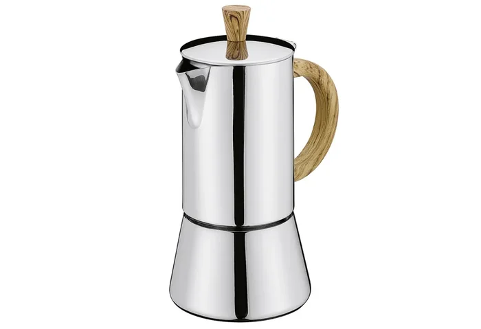CILIO Espressokocher FIGARO Edelstahl 4T Olive