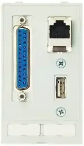 Datensteckverbinder, Dateneinsatz (USBRJ45SUB-D25,f-m)