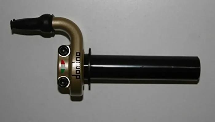 DOMINO Gasgriffarmatur „KRE03“ Offroad Racing Kurz gold, ohne Gri
