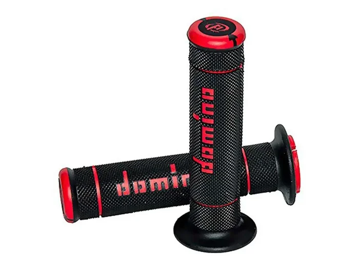 DOMINO Griffgummi „A240“ Typ Offroad / Trial, ges schwarz / rot