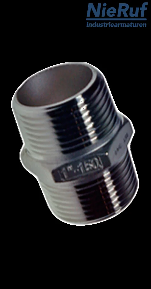 Doppelnippel 1/2″ Zoll NPT Edelstahl 316 AG