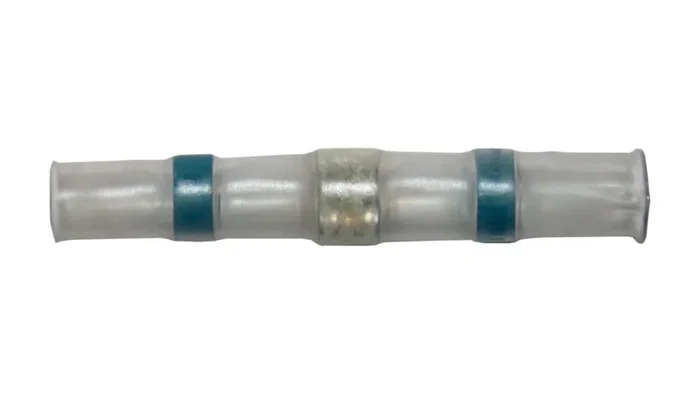 DRESSELHAUS Schrumpfverbinder Lötverbind 1,5 – 2,5 mm², blau, Abgabe nur in Verpackung zu 25 Stück, Preis per 100 Stück