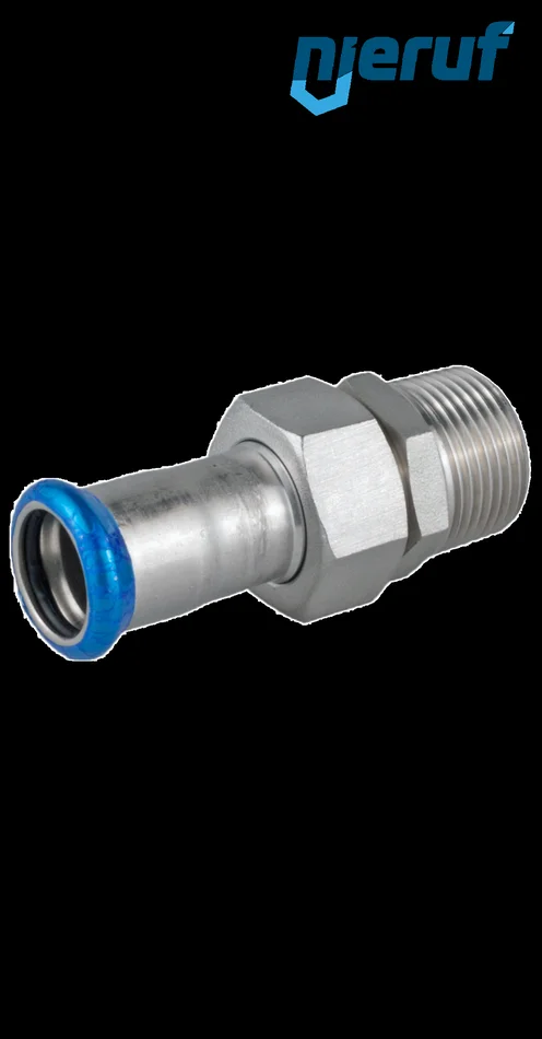 Durchgangsverschraubung I Pressfitting DN50 – 54,0 mm, Aussengewinde 2″ Zoll Edelstahl