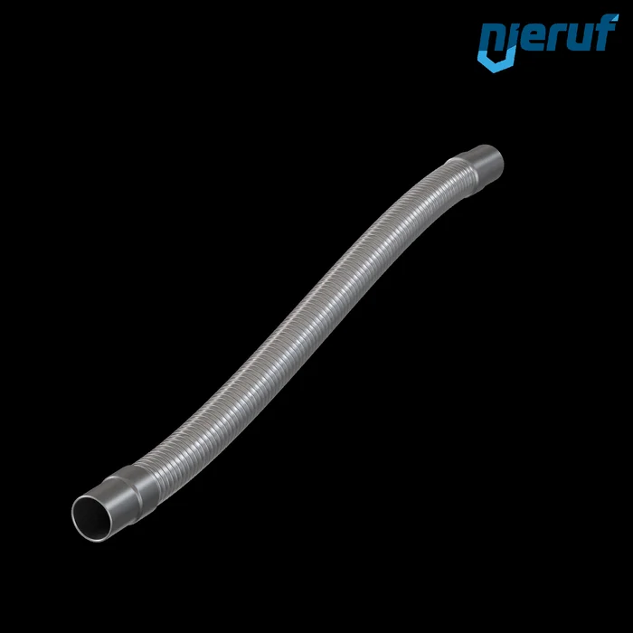 Edelstahlwellschlauch ES01 Anschweißenden Zweifachumflechtung DN25 – 33.7 mm 500 mm