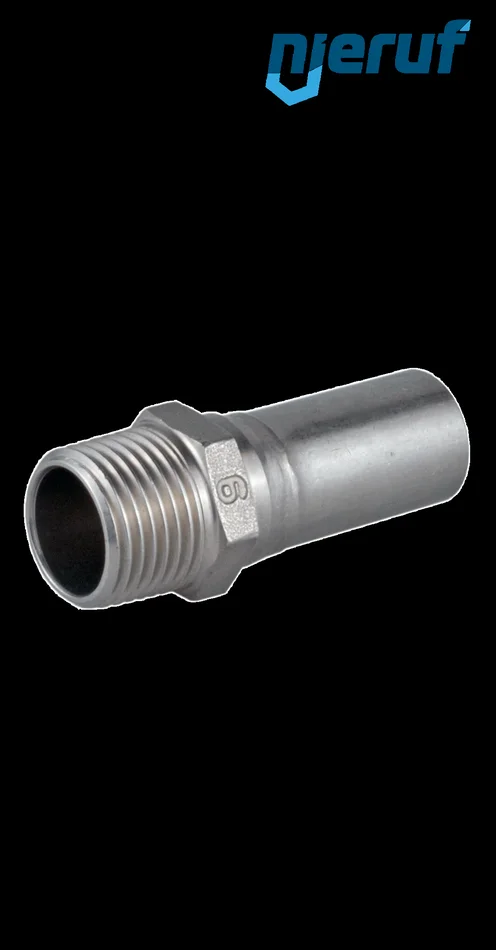 Einsteckende Pressfitting A DN20 – 22,0 mm auf 3/4″ Zoll Aussengewinde Edelstahl
