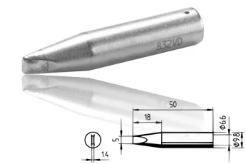 ERSADUR-Lötspitze, meißelförmig 5.0 mm