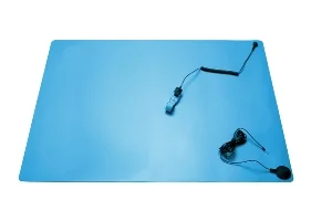 ESD Tischmattenset 600 x 900 mm, hellblau