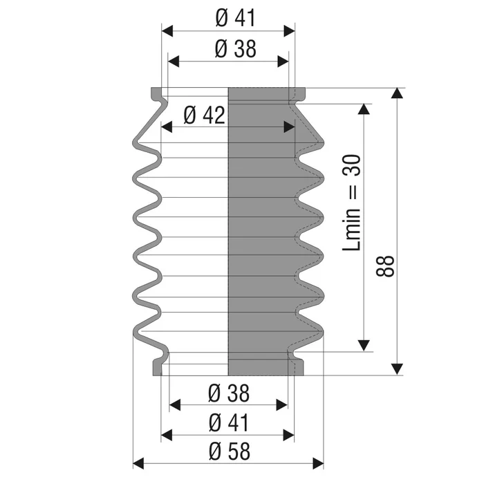 Faltenbalg F-4016-NBR