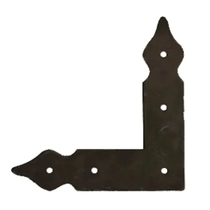 Fenster-Eckwinkel Zierwinkel Ladenbeschlag Nr. 300 Z mit Zierspitze 100 x 100 mm schwarz