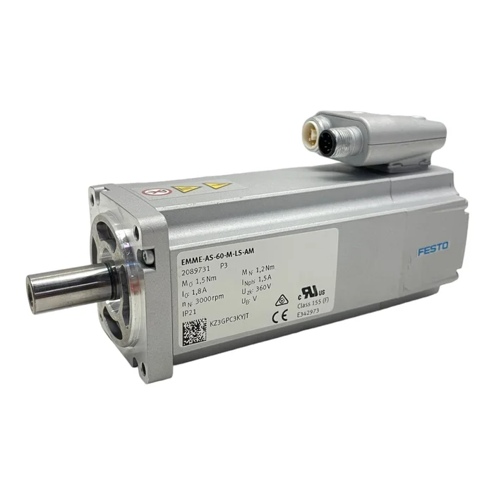 Festo EMME-AS-60-M-LS-AM Servomotor 2089731 IP21 3polig 360V DC 380W Stecker