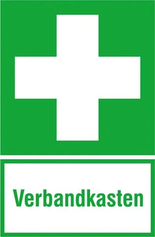 Hinweisschild Folie B200xH300 mm Verbandkasten langnachleuchtend