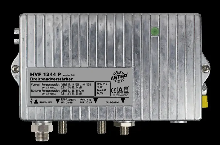 HVF 1244 P IEC Modularer Breitbandverstärker ferngespeist mit IEC, für DOCSIS 3.1