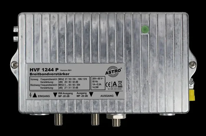 HVF 1244 P PG11 Modularer Breitbandverstärker ferngespeist mit PG11, für DOCSIS 3.1