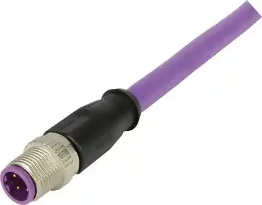 Kabelkonfektionen, M12 Cable Assembly B-cod st/- m/- 1,0m