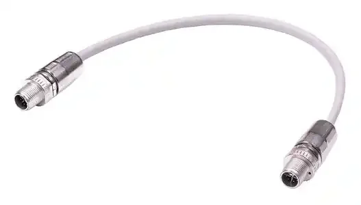 Kabelkonfektionen, M12 X-cod st/st m/m PUR Grey 1.0m