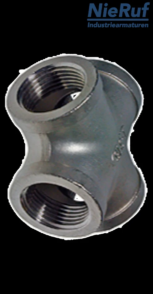 Kreuzstück 1 1/4″ Zoll NPT Edelstahl 316 90° Winkel IG