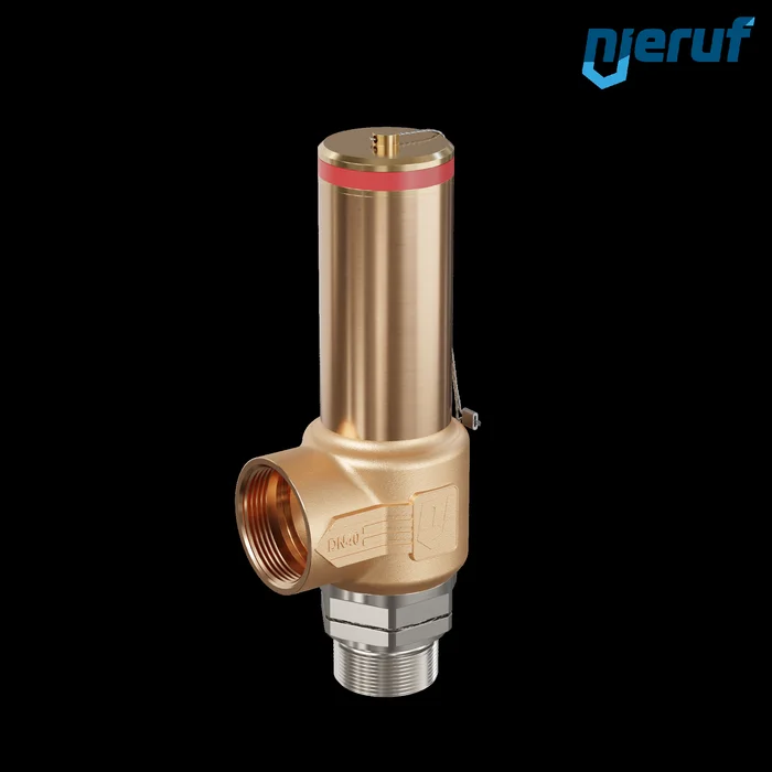 Kryo-Sicherheitsventil DN25 1 1/4″ AG x 1 1/2″ IG ohne Anlüftung Eck-Ausführung PTFE 0,2 – 50,0 bar