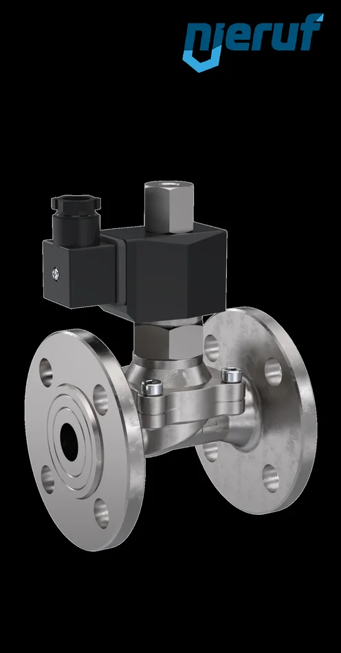 Magnetventil DN32 Flansch Edelstahl FKM 24V DC NO