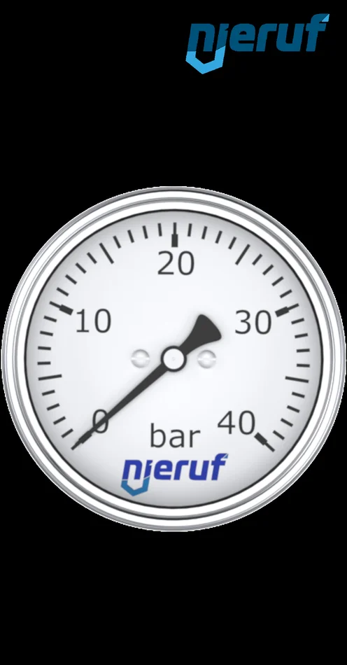 Manometer G 1/2″ axial 100 mm Edelstahl MM07 0 – 6,0 bar ohne Füllung, trocken