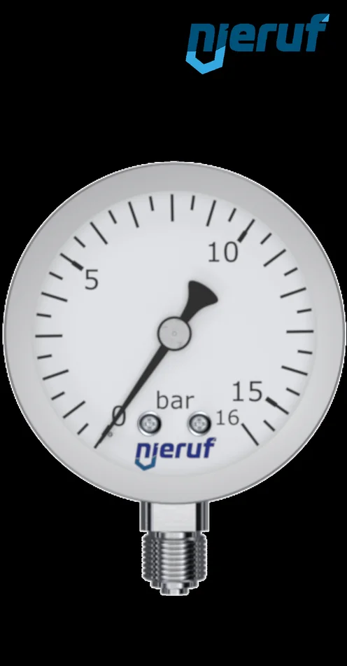 Manometer G 1/4″ radial 63 mm Edelstahl MM06 0 – 1,6 bar