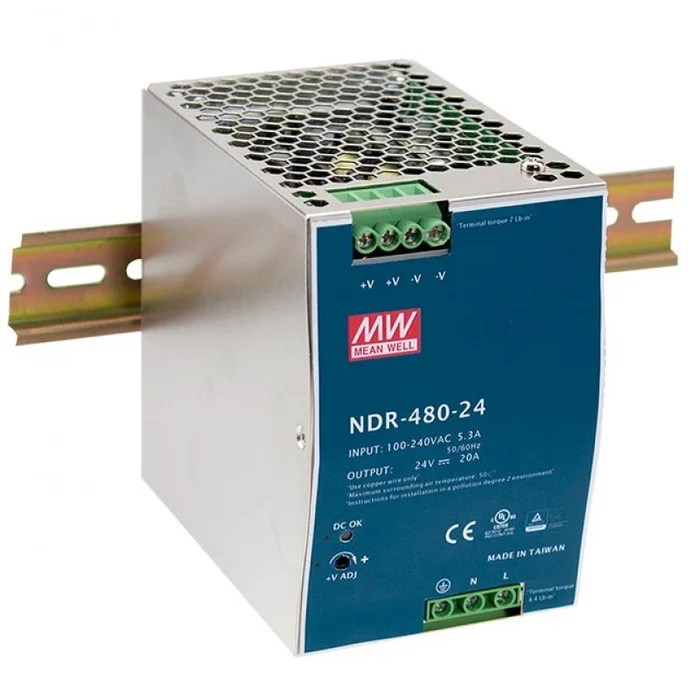 MEANWELL DIN-Schiene-Schaltnetzteil NDR-480-24 24VDC/20A