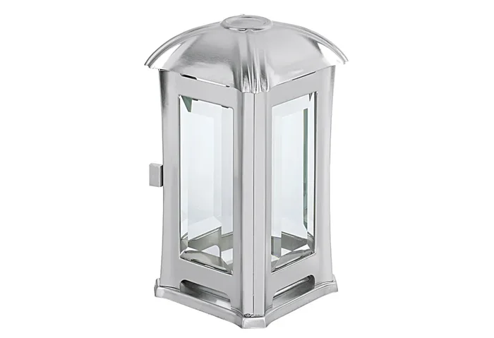 MOLL Grablaterne Edelstahl mit Glas matt 14x14x24cm inox