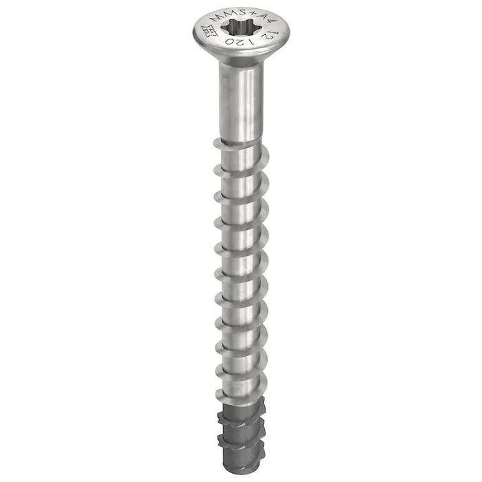 MULTI-MONTI-plus F Betonschraube Schraubanker Edelstahl A4 Senkkopf TX 12×105 – 25 Stück