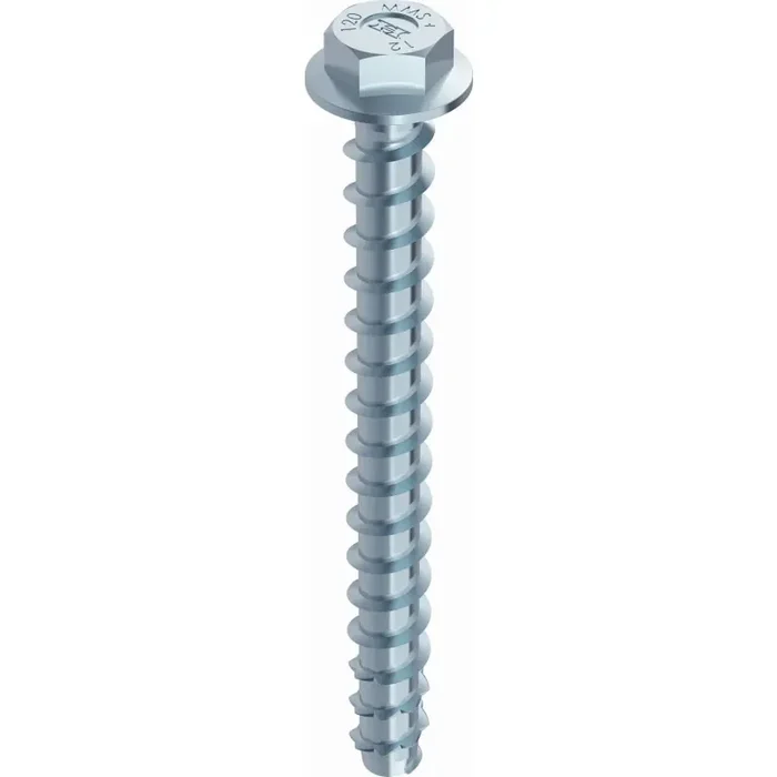 MULTI-MONTI-plus SS Betonschraube Stahl verzinkt Sechskantkopf mit Scheibe SW8 – 6 x 70 mm – 100 Stück