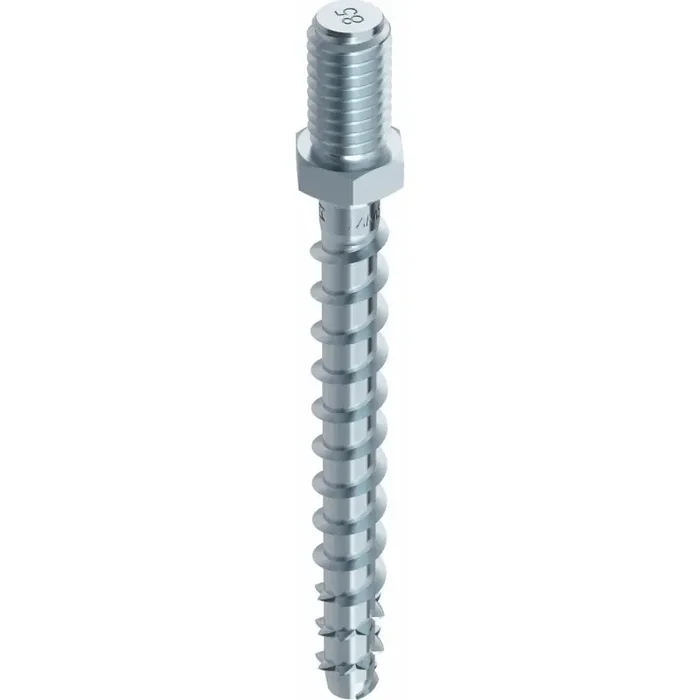 MULTI-MONTI-plus ST Betonschraube Stahl verzinkt Anschlussgewinde M8 SW10 – 7,5 x 80 mm – 50 Stück