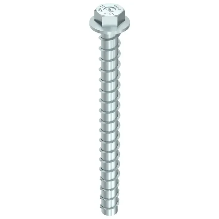 MULTI-MONTI SS Betonschraube Stahl verzinkt Sechskantkopf mit Scheibe 14×150 – 25 Stück