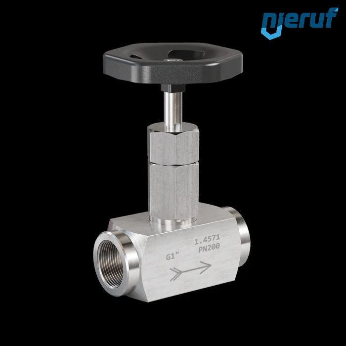 Nadelventil für Dampf 1″ Zoll NV03 Edelstahl 1.4571 Graphit