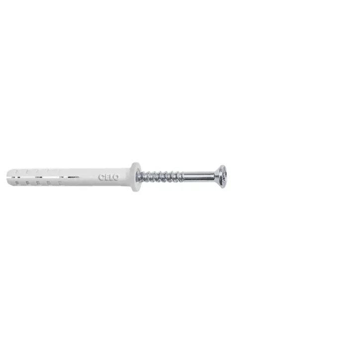 Nageldübel NP Schlagdübel Flachbund mit vormontierter Schraube 6 x 80 mm – 50 Stück