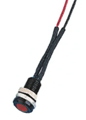 Oxley LED Schalttafel-Anzeigelampe Rot 24V ac, Montage-Ø 6.4mm, Leiter