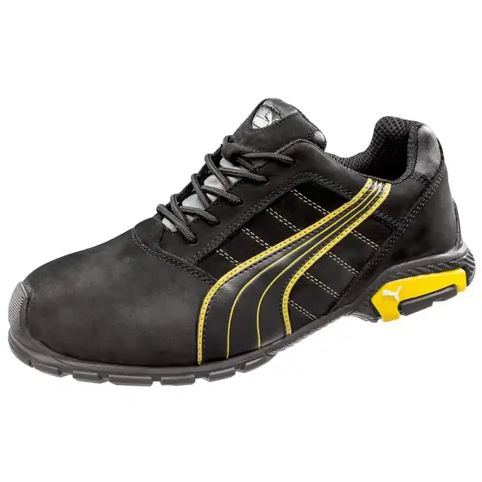 Puma AMSTERDAM LOW robuster Sicherheitsschuh S3 schwarz/gelb Gr. 46