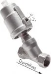 Schrägsitzventile, Edelstahl Eco-Line, pneumatisch bestätigt, alle Größen