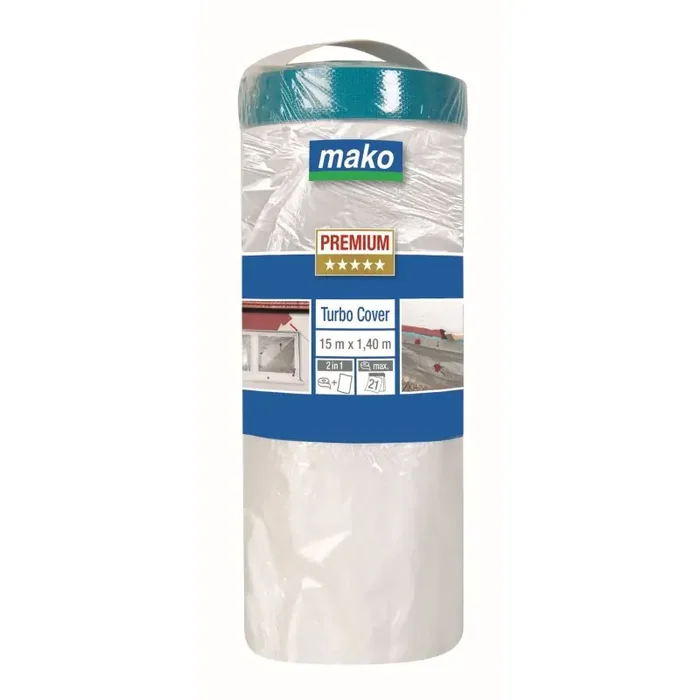 Turbo-Cover Abdeckfolie PREMIUM für Innen und Außen mit Klebeband 2,7 x 15m