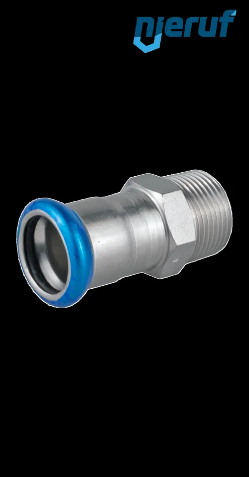 Übergangsstück DN40 – 42,0 mm Pressfitting I, Aussengewinde 1 1/4″ Zoll Edelstahl