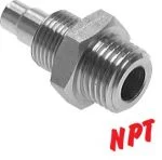 Verschraubungen mit NPT-Gewinde Edelstahl OHNE ÜBERWURFMUTTER, alle Größen