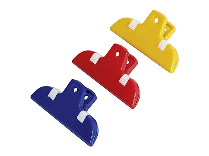 WESTMARK Beutel-Clips Kunststoff 7×3,5×2,3cm farbig sortiert 3Stück