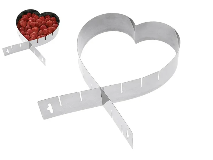 WESTMARK Herzbackform variabel verstellbar von 14,5-26,5cm H5cm